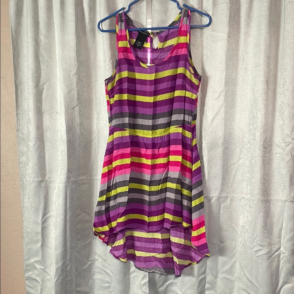 Colorful Striped Sleeveless Dress